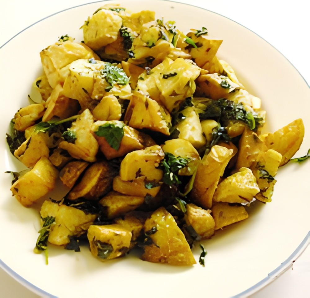 Picadillo de Papas con especies y Cilantro