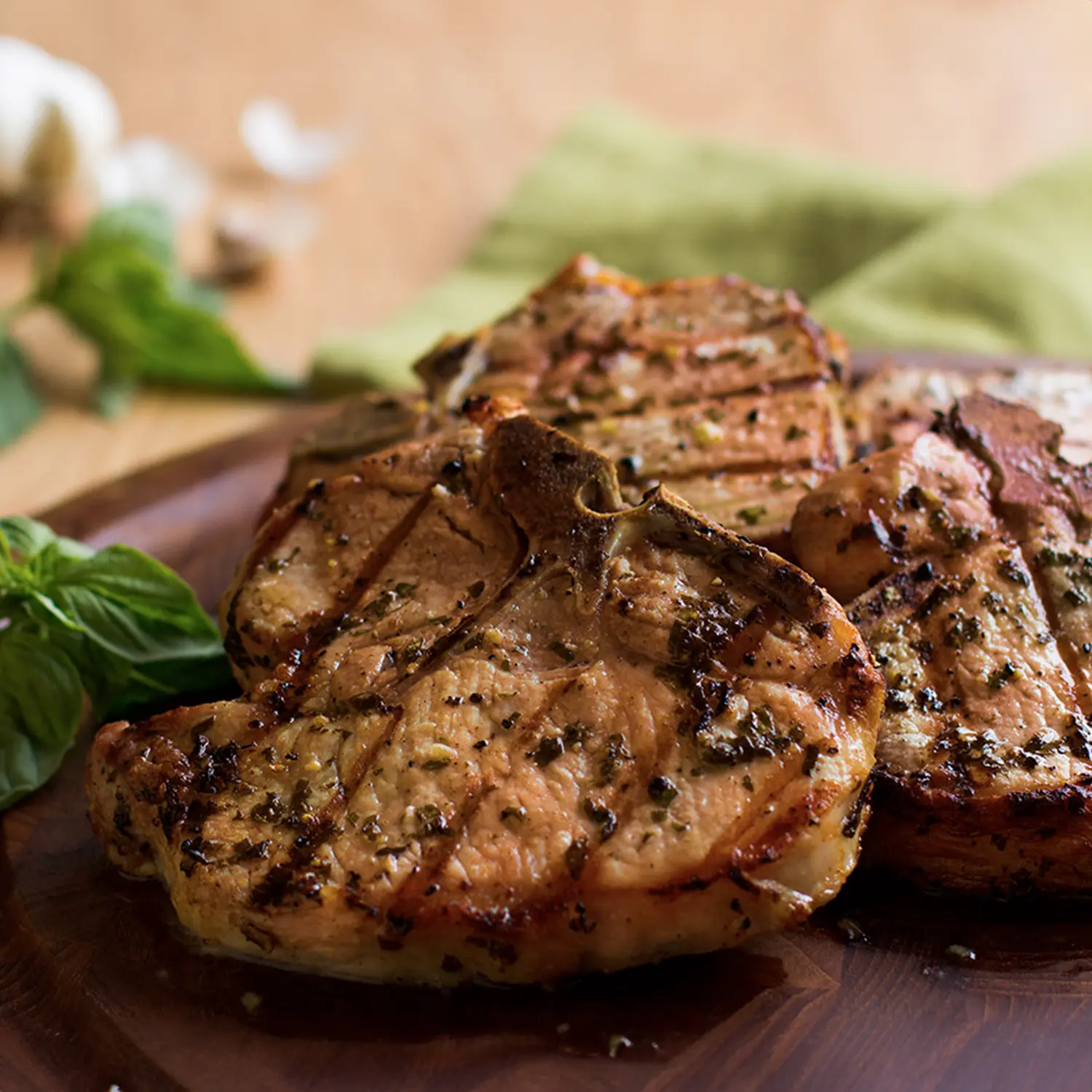 Chuleta de Cerdo al Ajo y Orégano