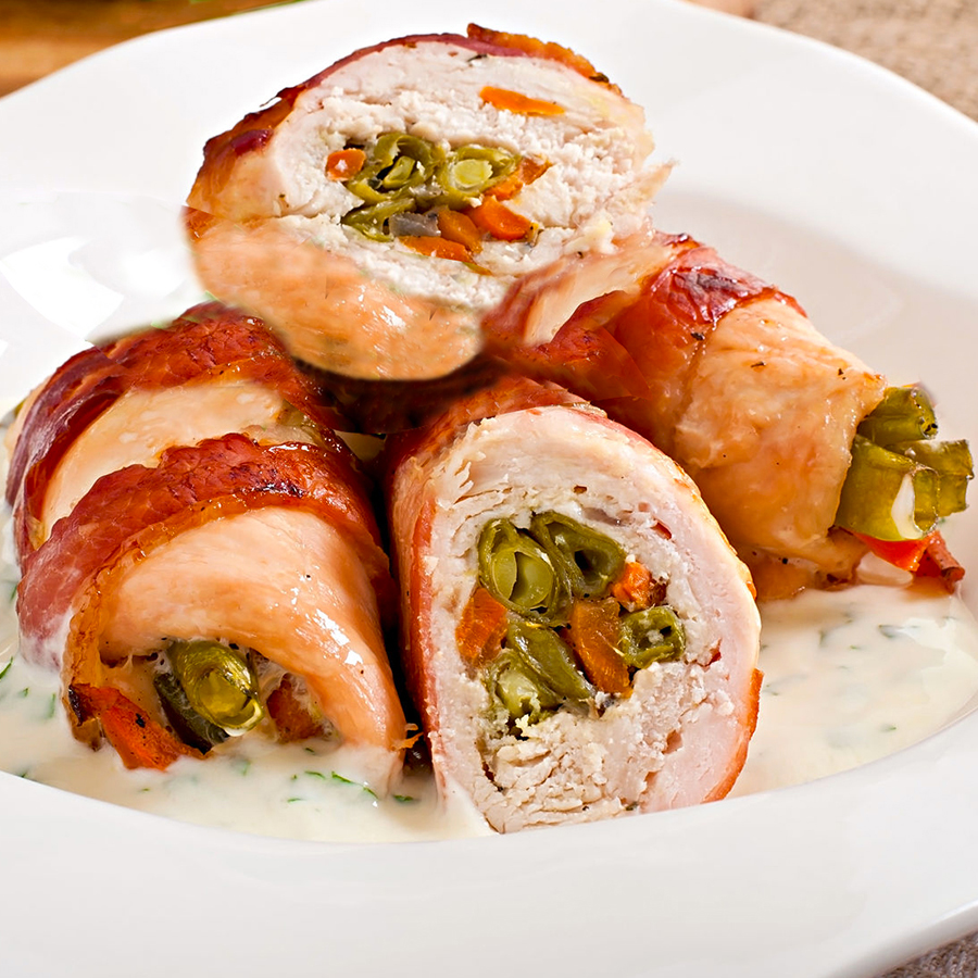 Involtini de Pollo con Vegetales